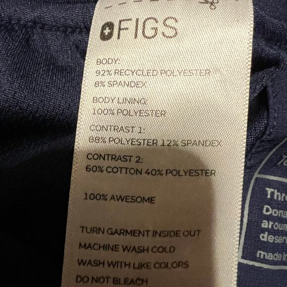 Figs Zamora Scrub Pants Womens XL Tall Blue Jogger Technical Scrubs Heavy - Picture 6 of 10